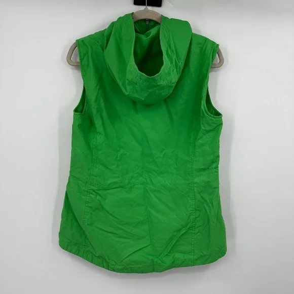 Talbots Womens Green Hooded Zip‎ Up Vest Size M Lightweight Outdoor Casual - Picture 5 of 10